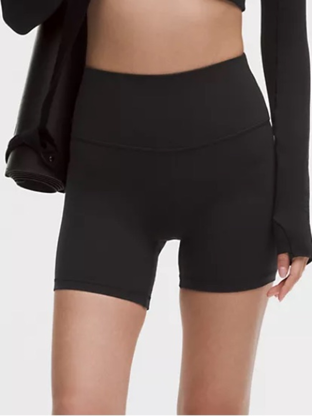 lululemon Align™ High-Rise 6" Black Bike Shorts pockets 8